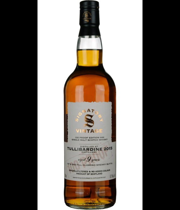 Signatory Vintage Tullibardine 9 Years Old 2015 100 Proof #44 bij t Bockje in Bathmen