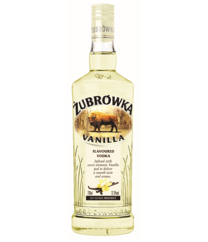 Wodka Zubrowka Vodka Vanilla 37,5% vol van Zubrowka, bij slijterij ’t Bockje in Bathmen