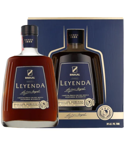 Fles Brugal Leyenda Seleccion Homenaje, rum, op voorraad bij slijterij t Bockje in Bathmen
