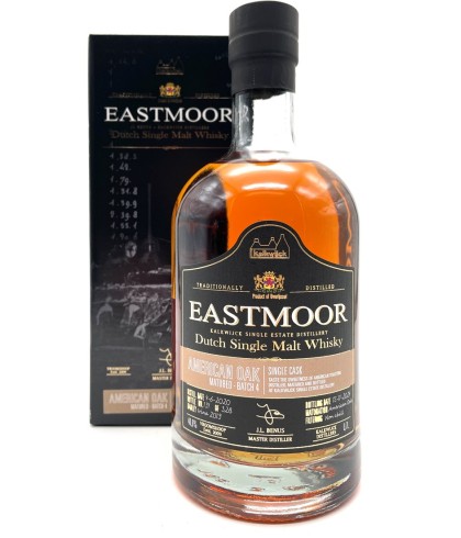 Fles Eastmoor Single Cask Batch 4 American Oak, whisky, op voorraad bij slijterij t Bockje in Bathmen