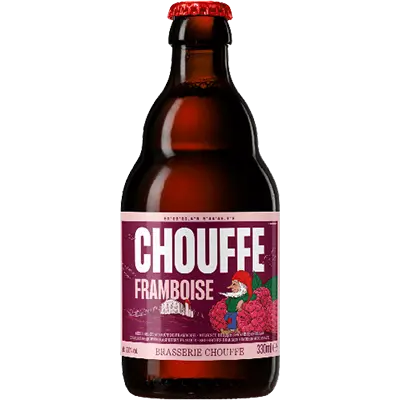Fles Brasserie d'Achouffe Chouffe Framboise, bier van Brasserie d'Achouffe, op voorraad bij slijterij t Bockje in Bathmen