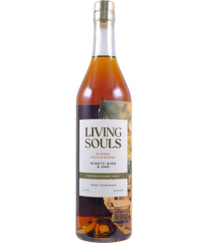 Fles whisky van bottelaar Living Souls, op voorraad bij slijterij t Bockje in Bathmen