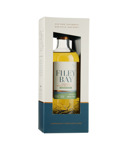 Fles Filey Bay Peated Finish Batch 3, single malt whisky, op voorraad bij slijterij t Bockje in Bathmen