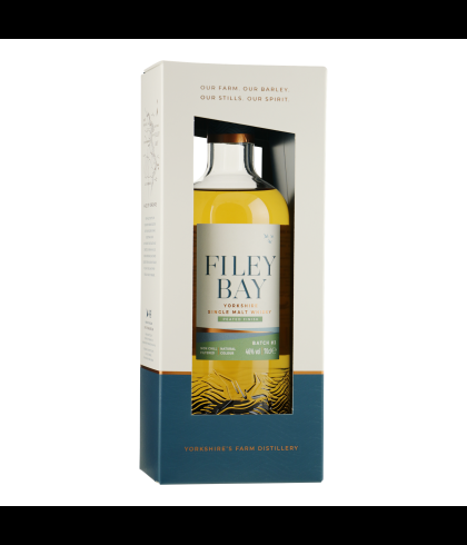 Fles Filey Bay Peated Finish Batch 3, single malt whisky, op voorraad bij slijterij t Bockje in Bathmen