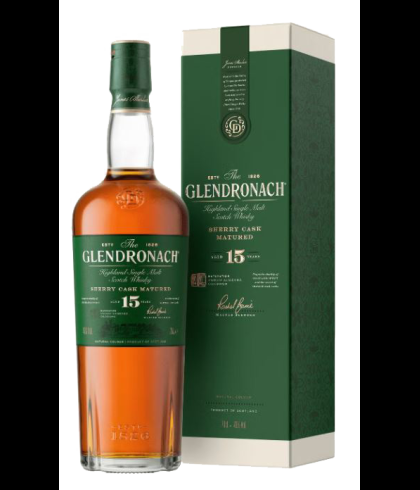 Fles GlenDronach 15 Years Old, single malt whisky, op voorraad bij slijterij t Bockje in Bathmen
