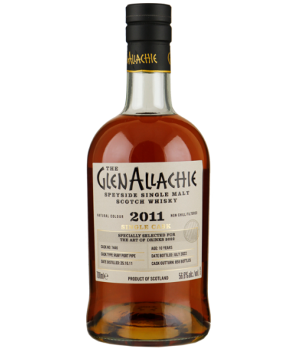 Fles GlenAllachie 10Y Art of Drinks 2022, single malt whisky, op voorraad bij slijterij t Bockje in Bathmen