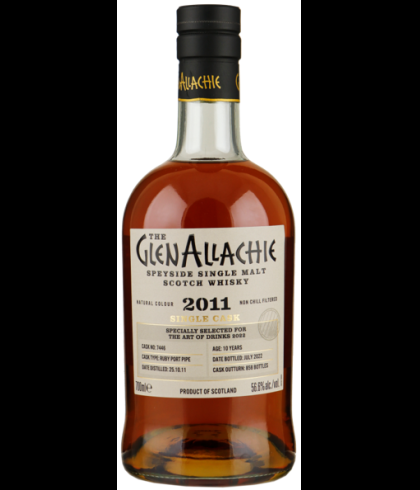 Fles GlenAllachie 10Y Art of Drinks 2022, single malt whisky, op voorraad bij slijterij t Bockje in Bathmen