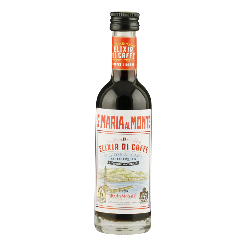 Likeur Santa Maria al Monte Elixer di Caffè mini van Santa, op voorraad bij slijterij ’t Bockje in Bathmen