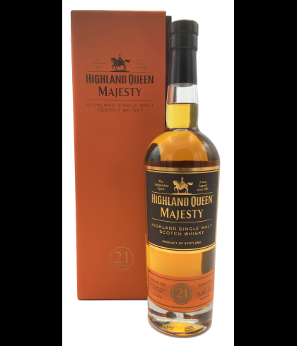 Fles Highland Queen Majesty 21 Years Old, single malt whisky, op voorraad bij slijterij t Bockje in Bathmen
