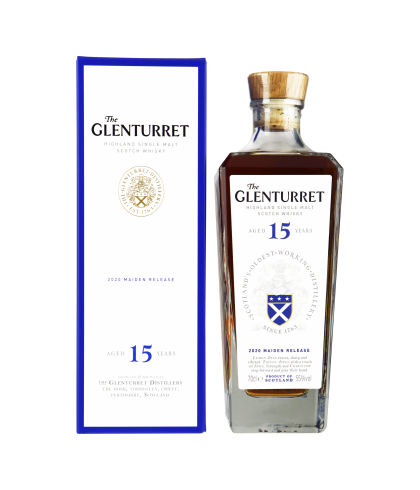 Fles The Glenturret 15 Years Old, single malt whisky, op voorraad bij slijterij t Bockje in Bathmen