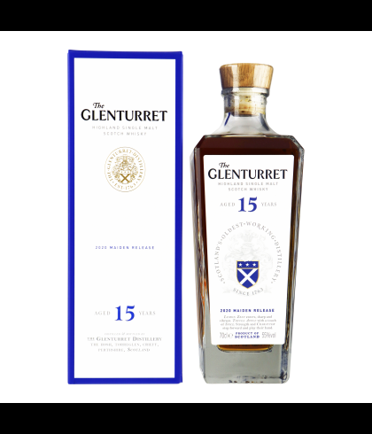 Fles The Glenturret 15 Years Old, single malt whisky, op voorraad bij slijterij t Bockje in Bathmen
