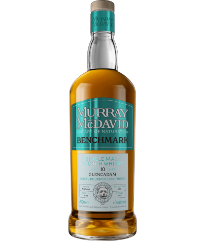 Fles Murray McDavid Benchmark Glencadam 10Y Koval Bourbon Cask, single malt whisky, op voorraad bij slijterij t Bockje in Bathmen