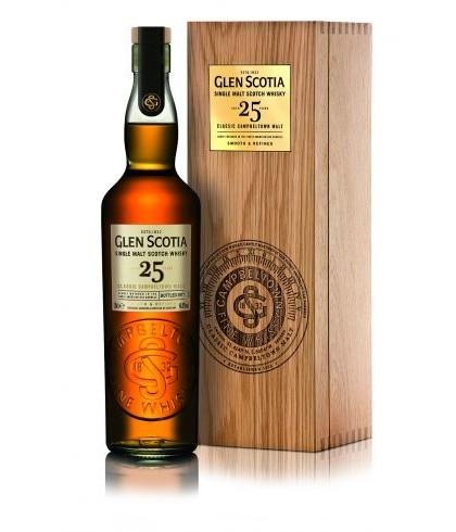 Fles Glen Scotia 25 Years Old, single malt whisky, op voorraad bij slijterij t Bockje in Bathmen