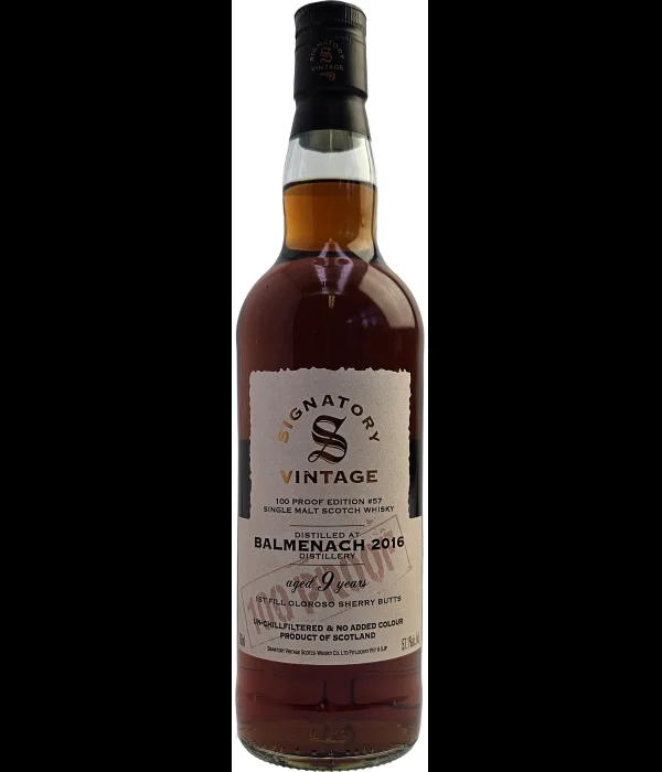 Signatory Vintage Balmenach 2016 100 Proof Edition #57 bij t Bockje in Bathmen