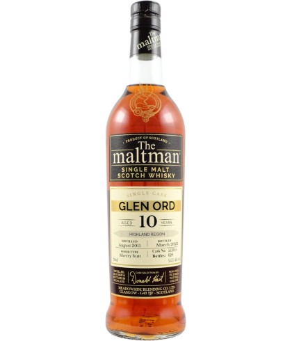 Fles Glen Ord 2011, single malt whisky, op voorraad bij slijterij t Bockje in Bathmen