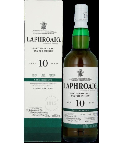Fles Islay single malt van Laphroaig, op voorraad bij slijterij t Bockje in Bathmen