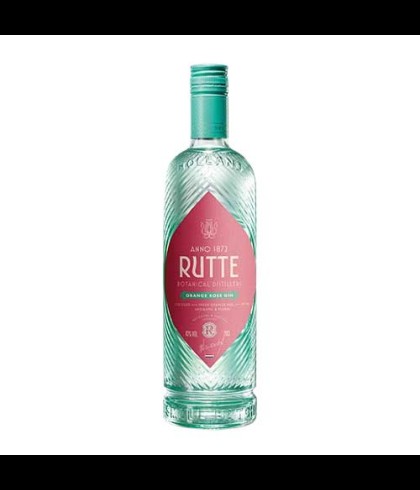 Fles Rutte Orange Rose Gin, gin, op voorraad bij slijterij t Bockje in Bathmen
