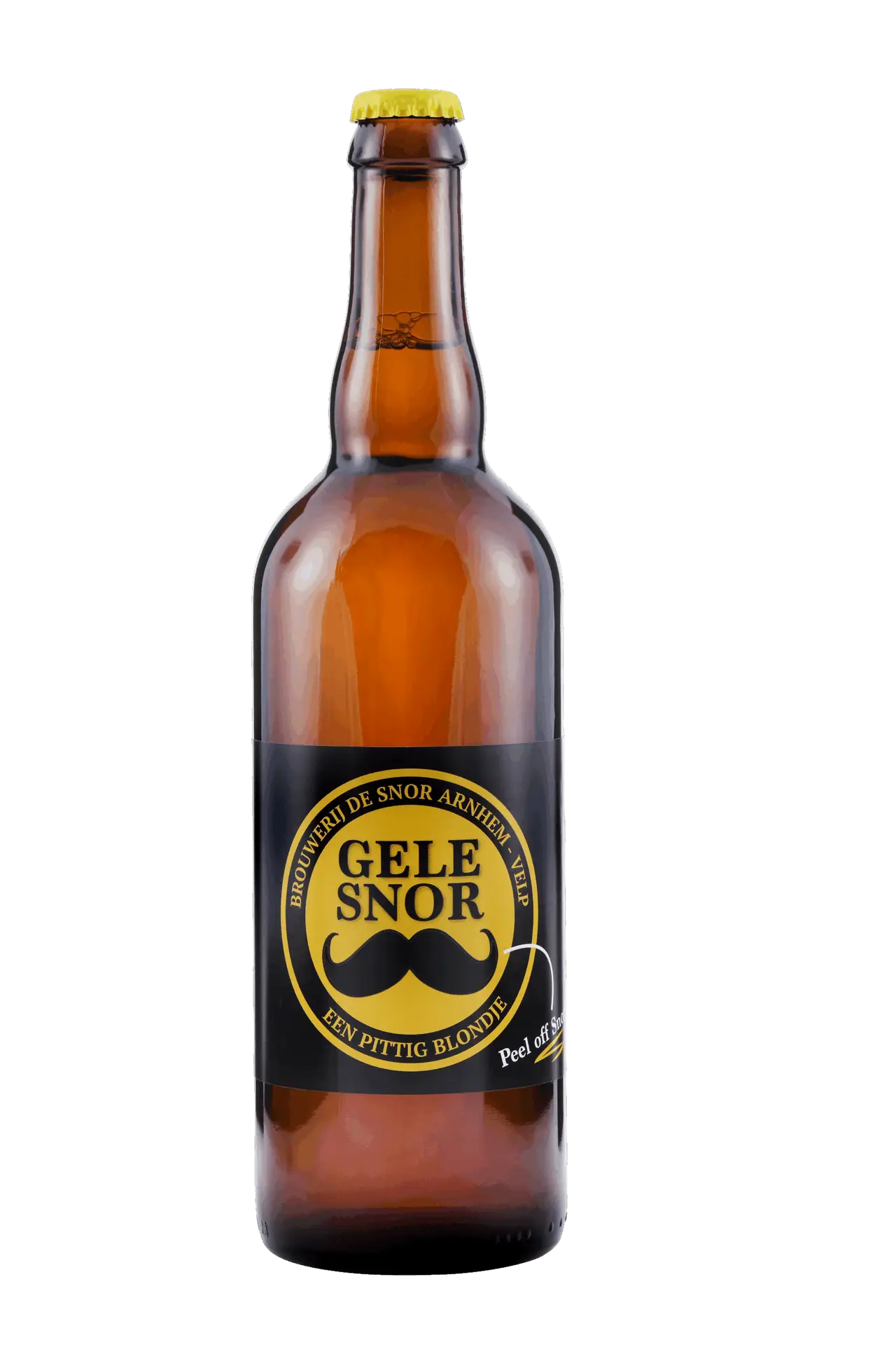Fles Brouwerij De Snor Gele Snor, bier van Brouwerij De Snor, op voorraad bij slijterij t Bockje in Bathmen