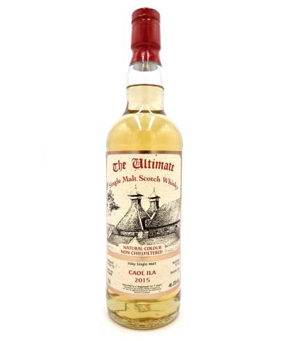 Fles The Ultimate Caol Ila 7 Years Old 2015, enkel vat gebotteld door The Ultimate uit Amersfoort, op voorraad bij slijterij t Bockje in Bathmen