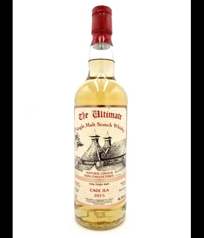 Fles The Ultimate Caol Ila 7 Years Old 2015, enkel vat gebotteld door The Ultimate uit Amersfoort, op voorraad bij slijterij t Bockje in Bathmen