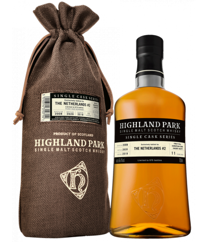 Fles Highland Park 11 Years Old Single Cask for the Netherlands, single malt whisky, op voorraad bij slijterij t Bockje in Bathmen
