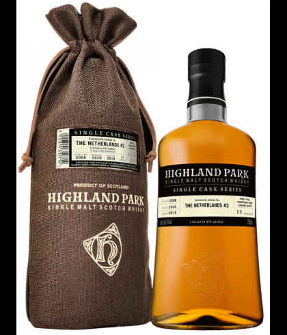 Fles Highland Park 11 Years Old Single Cask for the Netherlands, single malt whisky, op voorraad bij slijterij t Bockje in Bathmen