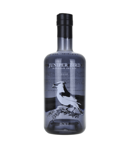 Fles Juniper Bird Dry Gin, gin, op voorraad bij slijterij ’t Bockje in Bathmen