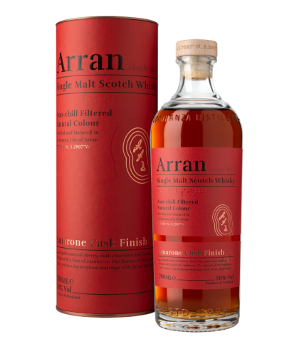 Fles Arran Amarone Cask Finish, single malt whisky, op voorraad bij slijterij t Bockje in Bathmen