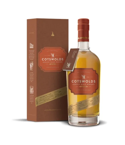 Fles Cotswolds Bourbon Cask, single malt whisky, op voorraad bij slijterij t Bockje in Bathmen