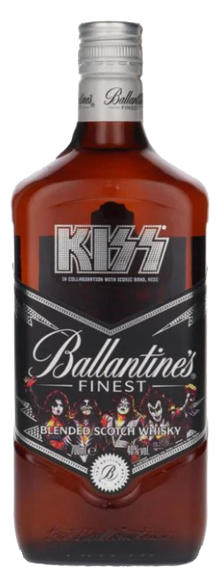 Fles Ballantine’s Finest KISS Edition, single malt whisky, op voorraad bij slijterij t Bockje in Bathmen