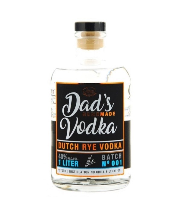 Zuidam DAD’S VODKA 40% Dutch Rye Vodka 100cl bij t Bockje in Bathmen