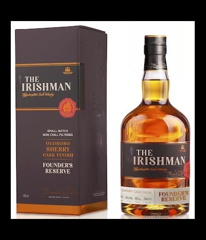 Fles The Irishman Oloroso Cask, Ierse whiskey van Walsh Whiskey uit Carlow, op voorraad bij slijterij t Bockje in Bathmen
