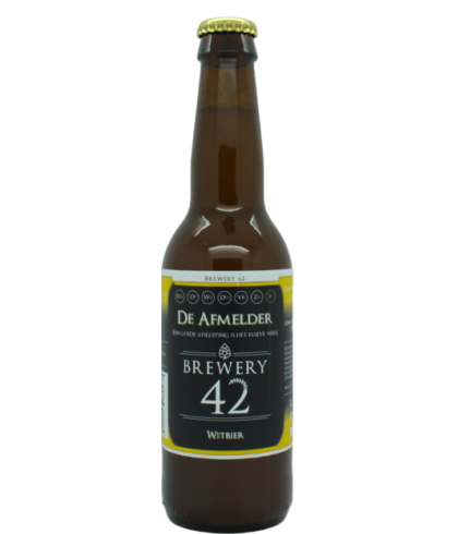 Fles Brewery 42 De Afmelder, bier van Brewery 42, bij slijterij t Bockje in Bathmen