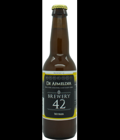 Fles Brewery 42 De Afmelder, bier van Brewery 42, bij slijterij t Bockje in Bathmen