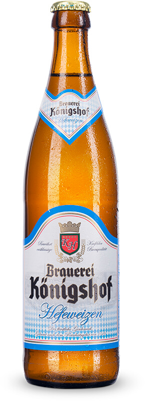 Fles Königshof Hefenweizen, bier van Königshof, op voorraad bij slijterij t Bockje in Bathmen