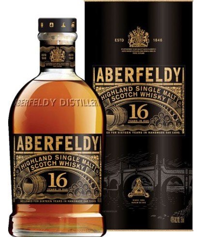 Fles Aberfeldy 16 Years, whisky, op voorraad bij slijterij t Bockje in Bathmen