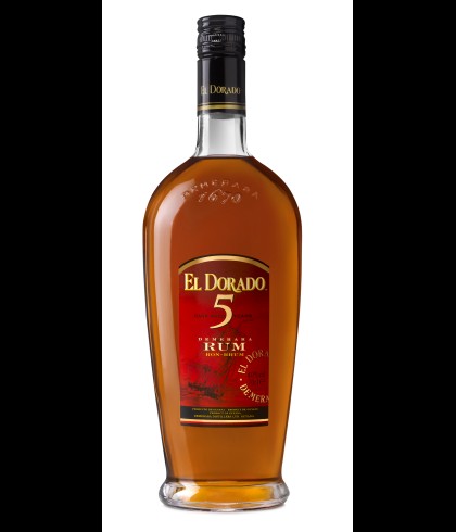 Fles El Dorado Rum Cask Aged 5 Years Old, rum, op voorraad bij slijterij t Bockje in Bathmen