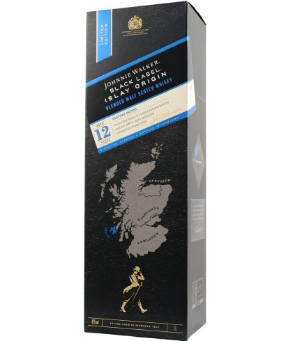 Fles blended Scotch van Johnnie Walker, op voorraad bij slijterij t Bockje in Bathmen