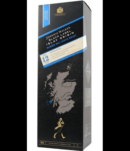 Fles blended Scotch van Johnnie Walker, op voorraad bij slijterij t Bockje in Bathmen