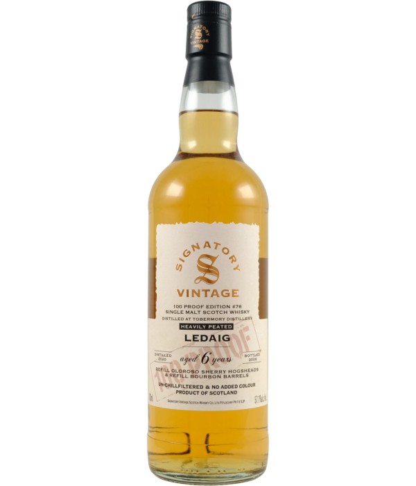 Signatory Vintage Ledaig 6 Years Old 2020 100 Proof #76 bij t Bockje in Bathmen