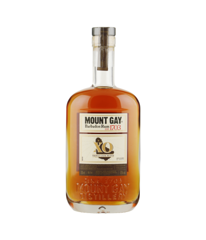 Fles Mount Gay XO Rum, rum, op voorraad bij slijterij t Bockje in Bathmen