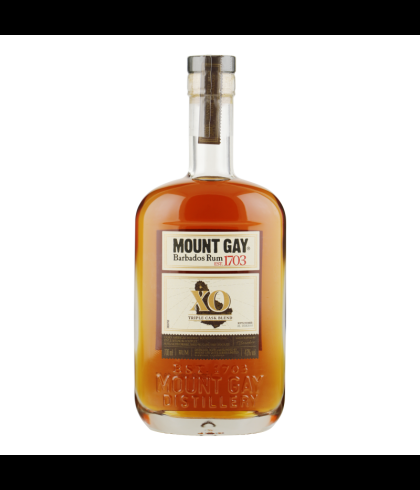Fles Mount Gay XO Rum, rum, op voorraad bij slijterij t Bockje in Bathmen