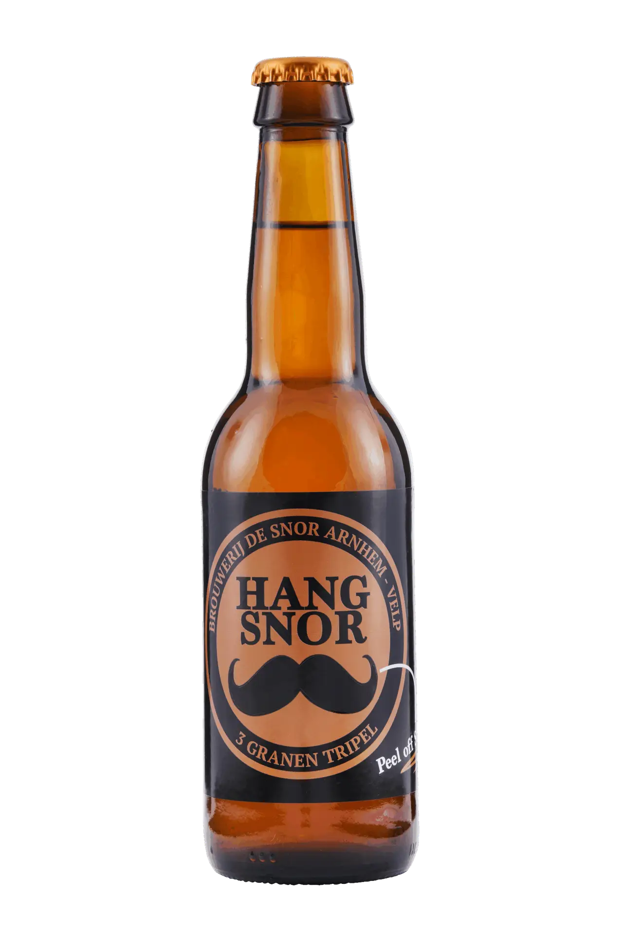 Fles Brouwerij De Snor Hang Snor, bier van Brouwerij De Snor, op voorraad bij slijterij t Bockje in Bathmen