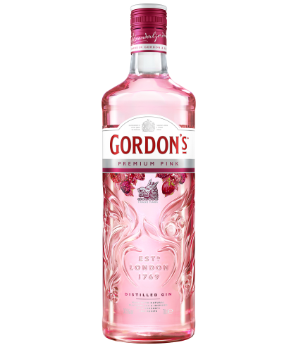 Fles Gordon's Pink Gin, gin, op voorraad bij slijterij t Bockje in Bathmen