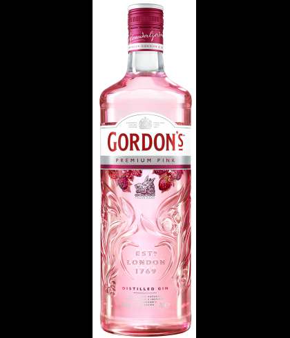 Fles Gordon's Pink Gin, gin, op voorraad bij slijterij t Bockje in Bathmen