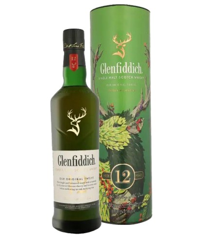 Fles Glenfiddich 12 Years Old Limited Edition Design, single malt whisky, op voorraad bij slijterij t Bockje in Bathmen