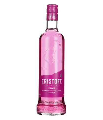 Likeur Eristoff Pink, bij slijterij ’t Bockje in Bathmen