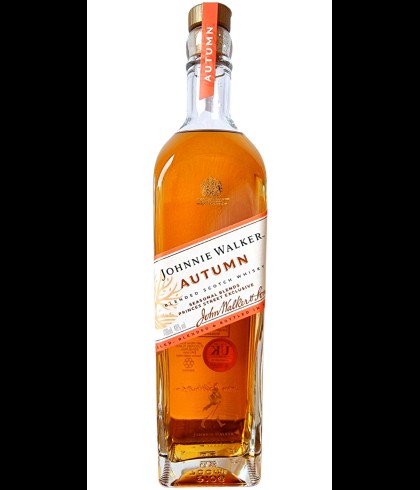 Fles blended Scotch van Johnnie Walker, op voorraad bij slijterij t Bockje in Bathmen