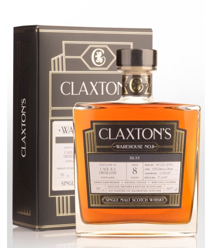 Fles Claxton's Warehouse Caol Ila 8 Years Old, whisky, op voorraad bij slijterij t Bockje in Bathmen