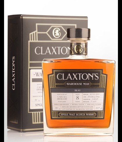 Fles Claxton's Warehouse Caol Ila 8 Years Old, whisky, op voorraad bij slijterij t Bockje in Bathmen